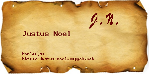 Justus Noel névjegykártya